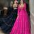 Black Rayon Lehenga Choli with Gota Patti Detail and Colorful Koti