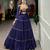Navy Blue Rayon Lehenga Choli with Gota Patti Touch-Up and Mirror Work Koti