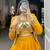 Mustard Yellow Rayon Lehenga Choli with Gota Patti and Multicolor Jacket