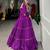 Purple Rayon Lehenga Choli with Gota Patti Work and Embroidered Koti