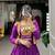 Purple Rayon Lehenga Choli with Gota Patti Work and Embroidered Koti