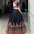 Black Print Mirror Lace Gota Patti Cotton FULL STITCH Lehenga Choli