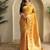 Yellow Banarasi Mashru Satin silk blend Sarees 