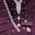 Women's purple unstitched heavy thread embroidered chanderi cotton dress material 