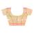 yellow jamdani organza saree with blouse piece