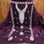 Women's purple unstitched heavy thread embroidered chanderi cotton dress material 