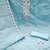 Women's sky blue unstitched heavy thread embroidered chanderi cotton dress material 