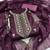 Women's purple unstitched heavy thread embroidered twill net dress material 