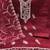 Women's maroon unstitched heavy thread embroidered organza dress material 