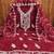 Women's maroon unstitched heavy thread embroidered organza dress material 