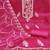 Women's pink unstitched heavy thread embroidered organza dress material 