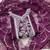 Women's purple unstitched heavy thread embroidered organza dress material 