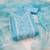 Women's sky blue unstitched heavy thread embroidered organza dress material 