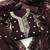 Women's brown unstitched heavy thread embroidered georgette dress material 