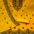 Women's yellow unstitched heavy thread embroidered chanderi cotton dress material 