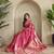 Rani Pink Banarasi Mashru Satin silk blend Sarees 