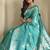 Teal Green Banarasi Mashru Satin silk blend Sarees 