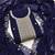 Women's blue unstitched heavy thread embroidered georgette dress material 