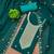 Women's green unstitched heavy thread embroidered georgette dress material 