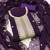 Women's purple unstitched heavy thread embroidered georgette dress material 