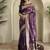Plum Banarasi Mashru Satin silk blend Sarees 