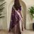 Plum Banarasi Mashru Satin silk blend Sarees 