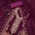Women's purple unstitched heavy thread embroidered georgette dress material 