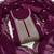 Women's purple unstitched heavy thread embroidered georgette dress material 