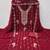 Women's maroon unstitched heavy thread embroidered georgette dress material 