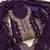 Women's purple unstitched heavy thread embroidered georgette dress material 