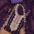 Women's purple unstitched heavy thread embroidered georgette dress material 