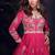 designer chinon silk pink anarkali suit for women festival wear