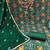 Women's green unstitched bandhani print handwork jam cotton dress material 