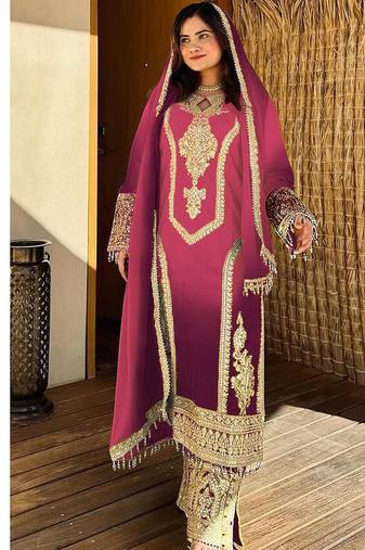 new ombre pattern chinon pink straight suit women