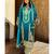 new ombre pattern chinon sky blue straight suit women