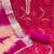 Women's pink unstitched bandhani print handwork jam cotton dress material 