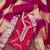 Women's pink unstitched bandhani print handwork jam cotton dress material 
