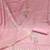 Women's baby pink unstitched thread sequence embroidery pure cotton silk dress material 