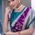 Purple Heavy Satin Banarasi silk blend Saree