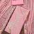 Women's baby pink unstitched thread sequence embroidery pure cotton silk dress material 