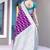 Purple Heavy Satin Banarasi silk blend Saree