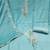 Women's sea green unstitched thread sequence embroidery pure cotton silk dress material 