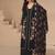 designer black summer wear chinon pakstani straight suit for women
