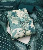 Women's multi unstitched print handwork embroidery pure cotton silk dress material 