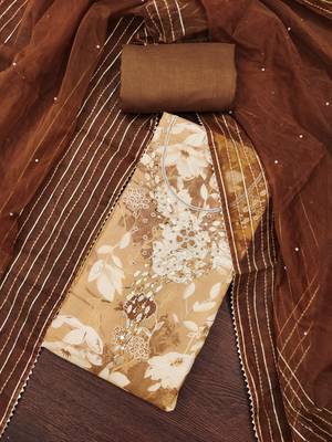 Women's multi print handwork embroidery pure cotton silk dress material 3