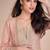 designer heavy embroidered peach georgette peplum suit for women