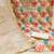 Women's multi unstitched position print handwork embroidery organja dress material 