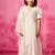 White plain organza kurta set