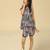 Black printed viscose crepe co ord set