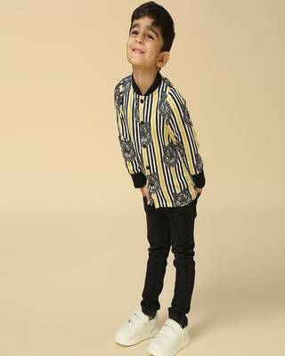 Black printed viscose shirt 3